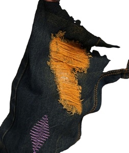 Mens Vintage Distressed Ripped Breathable Denim <b>Jeans</b> <b>Button</b> Regular Fit Cotton Streetwear Dark Winter Y2K Trendy Urban - Product Image 4