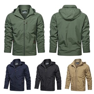 Chaqueta impermeable de alta calidad para hombre, chaqueta transpirable con capucha, chaqueta cortavientos táctica - Product Image 6