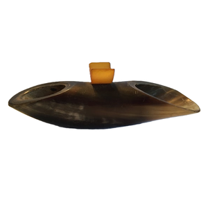 Cendrier en corne de boeuf fait main pour la saison des vacances Cendrier en corne de boeuf avec des motifs naturels uniques acceptant les personnalisations - Product Image 3