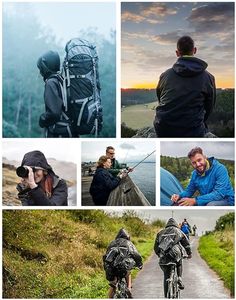 ชุดกันลมแบบมีฮู้ดสำหรับฤดูหนาว  แบบลำลอง  สำหรับผู้ชายและผู้หญิง สีพื้น - Product Image 6