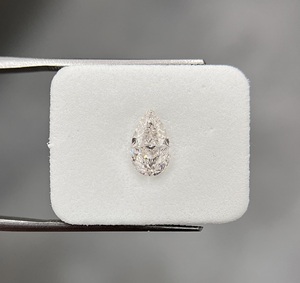 1.01ตัดลูกแพร์สีน้ำตาลอมชมพูอ่อนมาก CT VVS เพชรใสทรงหลวมผู้ผลิตเพชรที่ได้รับการรับรองจากอินเดีย - Product Image 1