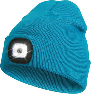 Bonnet unisexe en gros à prix raisonnable, logo personnalisé, 100% coton, respirant, imperméable, style urbain, rechargeable par USB, 4 LED - Product Image 5
