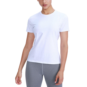 Femmes été Fitness haut Yoga à manches courtes t-shirt séchage rapide athlétique Gym col rond fabricant sport t-shirt pour les femmes - Product Image 1