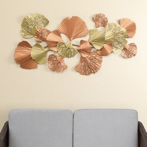 Mushroom <b>Leaf</b> Design Iron Metal <b>Wall</b> Art Panel Superb Outdoor Home <b>Decorative</b> Hanging for Interior Use - Product Image 1