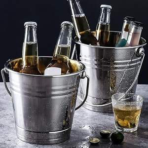 Asa Galvanizada para Cubo de Hielo |   Enfriador de Vino Aislado para Cerveza para Fiestas de Año Nuevo, Hoteles y Catering |   Ecológico OEM - Product Image 2