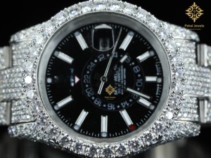 Unisex เพชร bustdown Moissanite VVS นาฬิกาจักรกลพร้อมสายรัดข้อมือเครื่องประดับเพชรแท้ราคาแพงพร้อมกล่องหรูหรา - Product Image 2