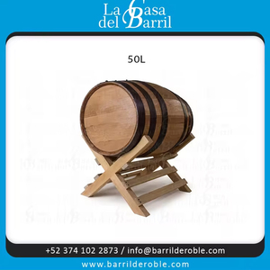 Tonneau <span class=keywords><strong>de</strong></span> tequila <span class=keywords><strong>de</strong></span> qualité supérieure <span class=keywords><strong>de</strong></span> <span class=keywords><strong>50</strong></span> <span class=keywords><strong>litres</strong></span> en bois avec finition laquée noire pour fûts, seaux et barils - Product Image 4