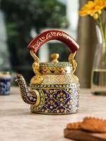 Bouilloire à thé indienne peinte à la main, solide et durable, pour la maison, le café, le restaurant, pour servir le chai traditionnel, objet décoratif, cadeau