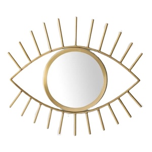 Trend Selling Iron Mirror Art Irregular Circular Living Room <b>Metal</b> <b>Frame</b> Wall Mirror Decor Christmas Vintage Luxury Space Casual - Product Image 2