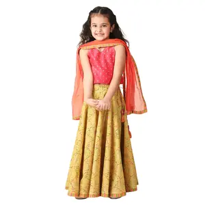 Top quality Indian Traditional Ethnic kids Wear Set with Colored Designed available in customized packing at cheap price