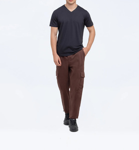 Pantalon de jogging vintage pour homme, en toile délavée, coton lourd, respirant, style baggy, cargo, cordon de serrage, collection streetwear - Product Image 5