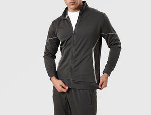 Chaqueta Cortavientos Informal con Capucha, Diseño de Bloques de Color, con Cordón Ajustable, Resistente al Viento, Teñida en Prenda, Estilo Urbano, OEM - Product Image 3