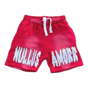 Ensemble de shorts délavés à l'acide en coton de haute qualité pour hommes vente en gros de t-shirts et de shorts pour l'été et la salle de sport - Product Image 2