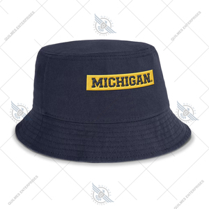 Nouveau gros haute demande hommes marine Université du Michigan Wolverines haute qualité sur mesure Apex seau chapeau - Product Image 3