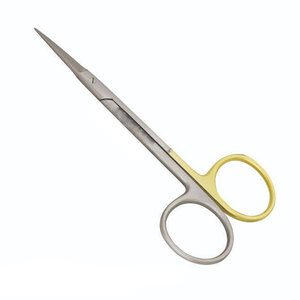 Ciseaux Iris Supercut droits 11.5cm Instrument chirurgical dentaire manuel de précision classe II poignées d'anneau en or certifié CE OEM - Product Image 3