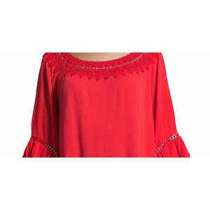 Camicetta da Donna John Paul Richard in Stile Bohémien con Bordo all'Uncinetto e Maniche a Volant in Arancione Taglia S - per Primavera/Estate Realizzata in Chiffon - Product Image 2