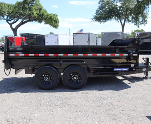 Wholesale 7 x 12 FT Tandem Axle Dump Trailer 12K GVWR Hydraulic Telescopic Cylinder Heavy Duty Cargo & Equipment Hauling Trailer - Product Image 1