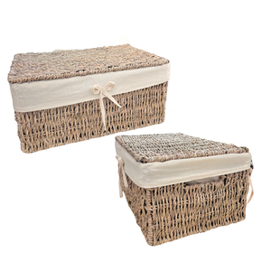 PRODUCTO DE VENTA CALIENTE Cesta rectangular de algas marinas con tapa perfecta para los amantes del pan - Product Image 1