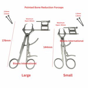 BISONS - Pinzas de Reducción Ósea Manuales con Punta Puntiaguda, Pinzas de Bloqueo de Punta, Instrumentos Quirúrgicos Ortopédicos de Acero Inoxidable - Product Image 3