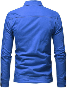 Veste en jean indigo classique pour l'hiver, durable, décontractée, longueur mi-longue, effet usé, style streetwear, pour tenue formelle et streetwear, respirante - Product Image 2