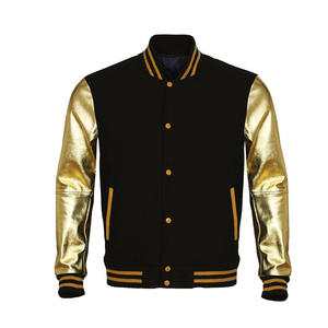 OEM Custom Men's Varsity <b>Jacket</b> High Quality Wool Fabric with Comfortable <b>Long</b> <b>Leather</b> CollegeBaseballjacket for men - Product Image 6