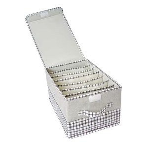 Boîtes Paniers de rangement en tissu avec poignées en corde pour garde-robe vêtements pliable grande boîte à bijoux Cube de rangement en tissu - Product Image 2