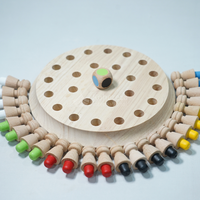 Puzzle de mémoire en bois 3D fabriqué à la main Jeu d'échecs Montessori stimulant le cerveau pour les enfants et les familles