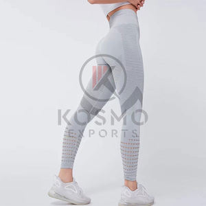 กางเกงเลกกิ้งเอวสูงไร้รอยต่อของผู้หญิงกางเกงออกกำลังกายเอวกลางเอวลำลองมีสไตล์ชุดฟิตเนสระบายอากาศได้ดีสำหรับโยคะและยิม - Product Image 2