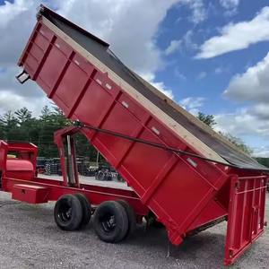 Livraison rapide de remorque à benne basculante agricole 8x20 bon marché avec composants d'engrenage et de moteur pour le basculement - Product Image 1