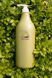 NBT Color personalizado 2000ml botella de embalaje cosmético de plástico para champú y jabón líquido botella de champú personalizada de oro marrón - Product Image 5