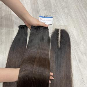 Gran oferta, máquina recta de hueso, extensiones de cabello vietnamita de trama, cabello brillante, colores personalizados, sin enredos, sin caída, venta al por mayor - Product Image 6