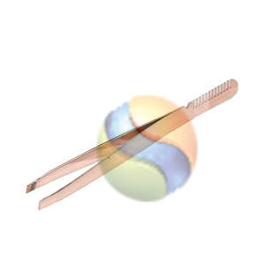 Factory Price High Quality Handmade Anti-Static Reusable Slanted Tip Tilting Stainless Steel <b>Comb</b> <b>Eyebrow</b> Tweezers Durable - Product Image 3