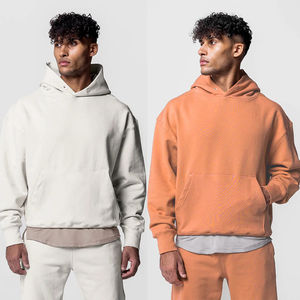 Fashion Street Hombres 80 Algodón 20 Poliéster French Terry Top Hoodie 320gsm Hombres Sudadera con capucha recortada Sudor - Product Image 2