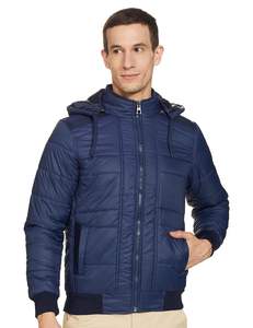 Chaqueta de invierno unisex para hombre, chaqueta acolchada de nailon con relleno de algodón acolchado, manga larga, informal, de longitud estándar, estaciones del monzón - Product Image 1