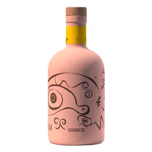 Factory Wholesale American Style Modern Matte Printing Frosted Glass Bottle For Wine Gin Spirits