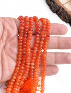 Perles de cornaline d'Afrique facettées, perles de pierres précieuses naturelles de 6 mm pour la fabrication de bijoux fins - Product Image 4