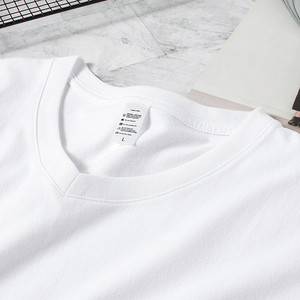 Logo OEM 250gsm 100% coton femmes T-shirt à manches courtes logo imprimé blanc unisexe hommes femmes T-shirt pour hommes expédition DDP - Product Image 6