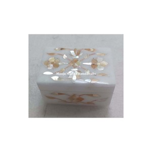 Nouvelle marque faite à la main traditionnelle classique fantaisie marbre incrustation boîte mère perle coquille de mer Design Floral bijoux personnalisables - Product Image 4