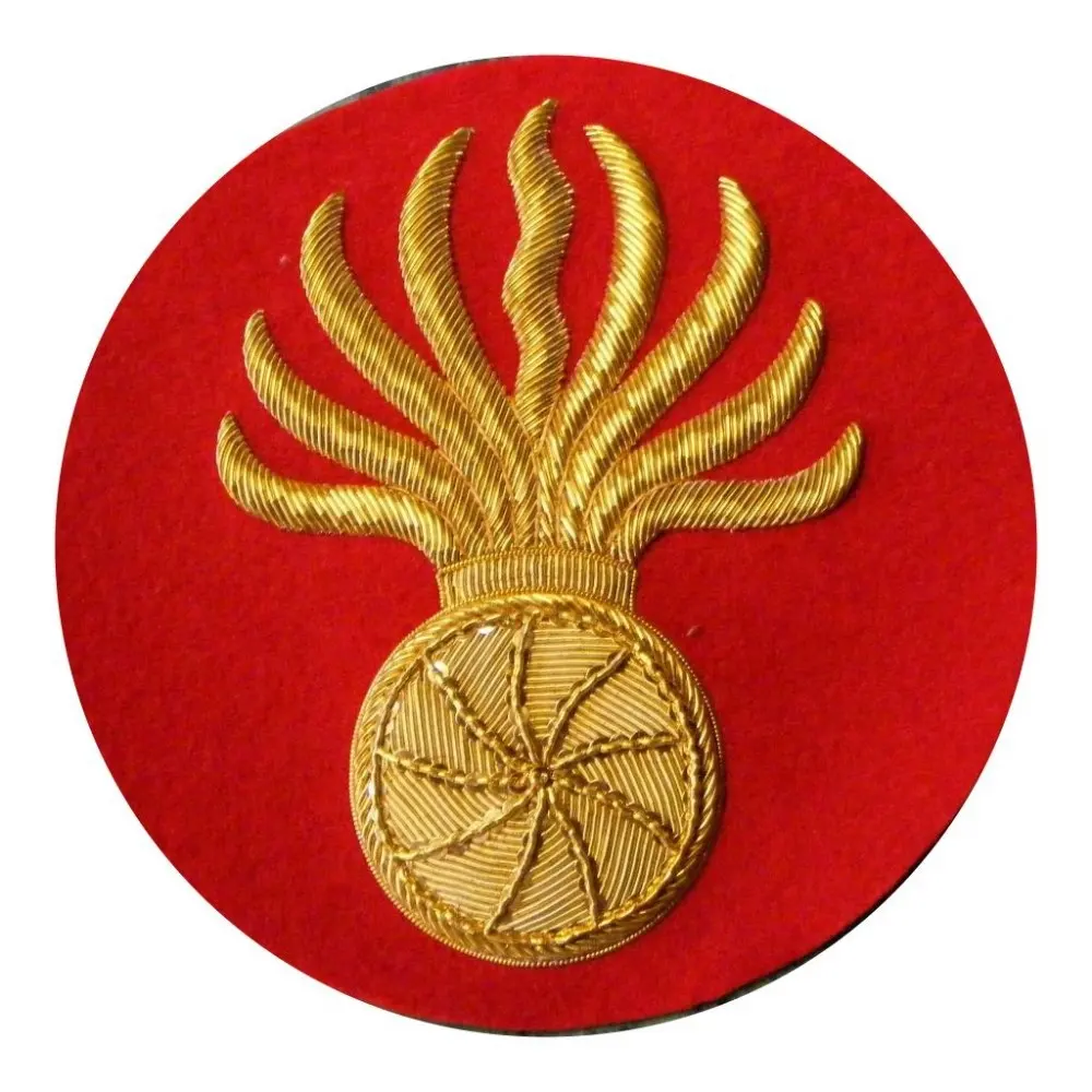 2023 Hand Embroidered Blazer Bullion Badges for Uniforms Jackets Tunics Coats Hats Shoulders Sleeves OEM French Badges Patches