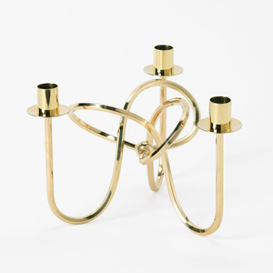 Soporte De Candelabro De Oro Antiguo Para Velas - Product Image 6