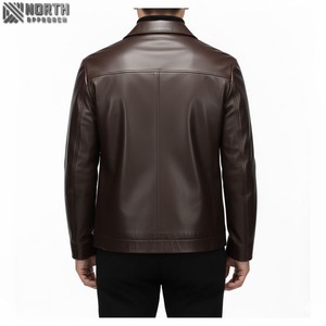 Veste de baseball bouffante personnalisée de haute qualité pour hommes hiver manches longues avec broderie décoration veste en cuir Blouson aviateur - Product Image 3