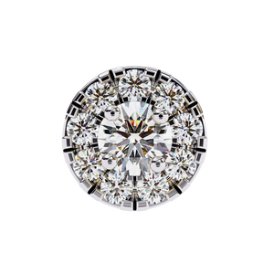 Boucles d'oreilles clous uniques en or 18 carats avec diamant de laboratoire, sertissage clos en or rose, blanc et jaune - Product Image 4