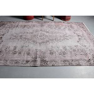 Alfombra tradicional de lana gris marrón 5,9 X 10.3ft Diseño turco vintage con respaldo de látex con patrón de retazos para dormitorio para adolescentes - Product Image 3