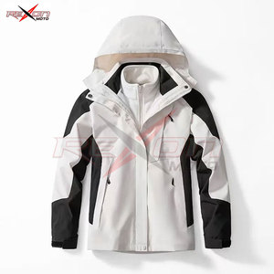 Customized Men's Hard Shell Windbreaker Jacket Breathable Outdoor Windproof Coat Zip Closure Hooded Collar Warm Windbreaker Men - Product Image 3