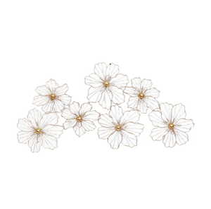 Gold <b>wire</b> foiled floral indoor decoration <b>wall</b> decor outdoor <b>wall</b> hanging hotel restaurant home living room bedroom decorative - Product Image 1