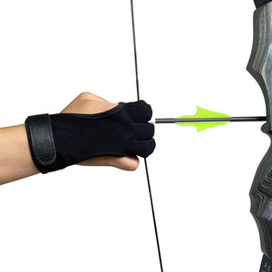 Guantes de Tiro con Arco de Tres Dedos, Equipo Esencial para Práctica de Tiro al Blanco y Deportes al Aire Libre, Guantes Protectores Duraderos - Product Image 2