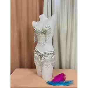 Alta demanda con precio razonable Traje de danza del vientre con cuentas de sujetador de gran tamaño con calidad de exportación - Product Image 5