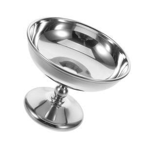 Modern Latest Design Stainless Steel Serving Dessert Ice Cream Cups Mini Glasses Round Footed Ice Cream Cups - Product Image 2