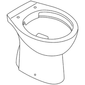 Inodoro de pie moderno de descarga profunda, fácil de limpiar, de cerámica sin borde, con salida vertical, color blanco alpino - Suministros para baño - Product Image 4