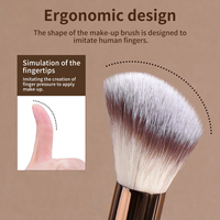 MAANGE 18pcs Kuas Makeup Berkualitas Tinggi Aplikasi Efisien Foundation Blending Eyeshadow Set Kuas Makeup Profesional